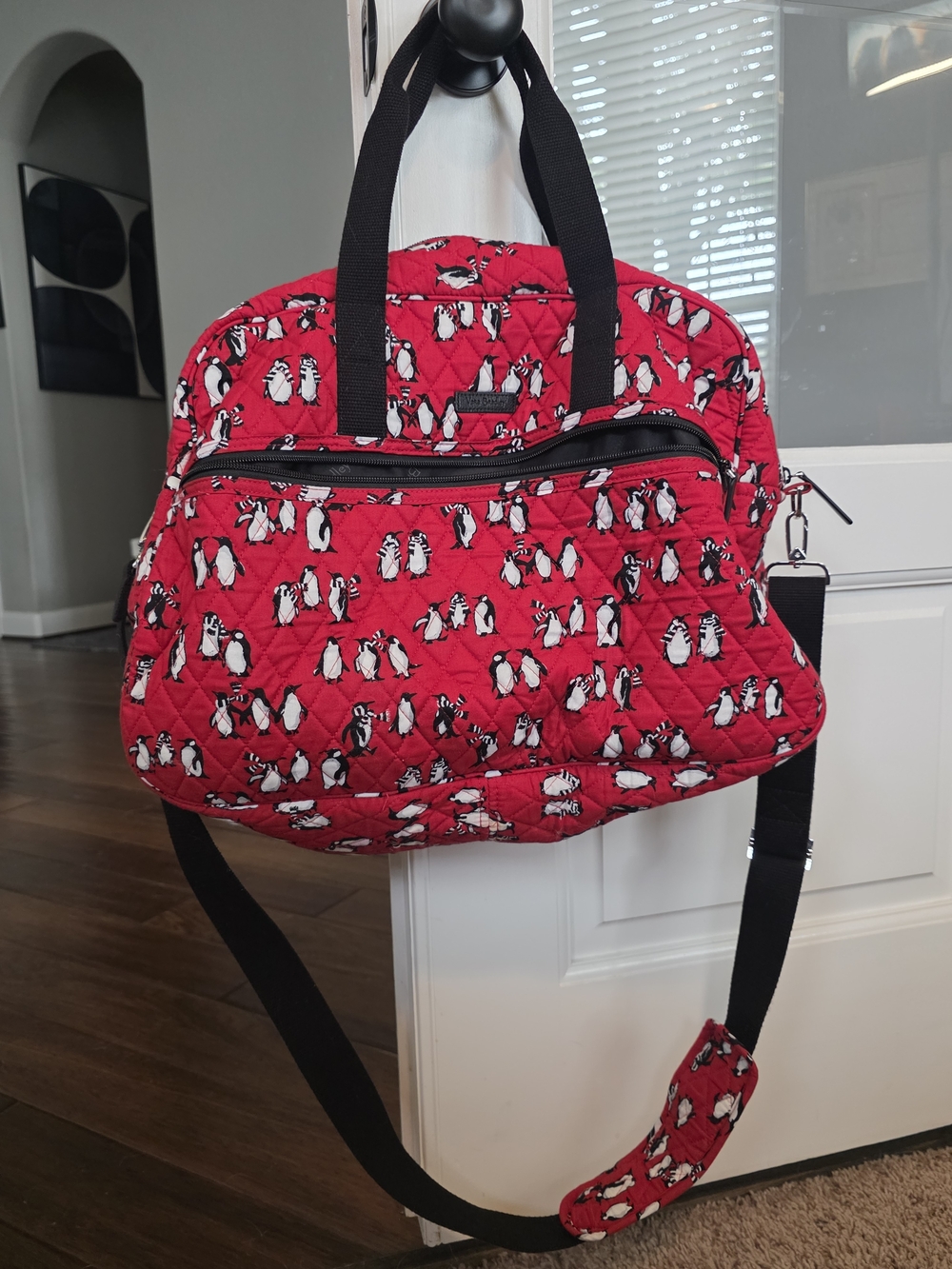 Vera Bradley Medium Traveler Bag Playful Penguins